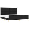 vidaXL Estrutura da Cama com cabeceira Preto 200 x 200 cm tecido