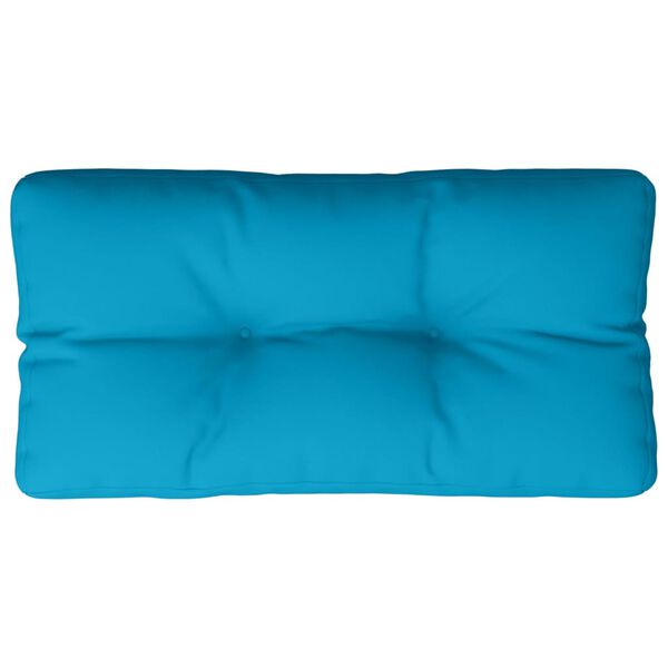 vidaXL Almofad&atilde;o para sof&aacute; de paletes 80x40x12 cm tecido azul-claro