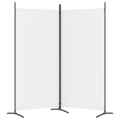 vidaXL Divisória de quarto com 2 painéis 175x180 cm tecido branco