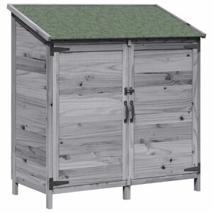 vidaXL Galp&atilde;o de Jardim com telhado Cinzento 106,5 x 56 x 113,5 cm