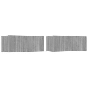 vidaXL M&oacute;veis TV 2pcs 80x30x30 cm derivados madeira cinzento sonoma