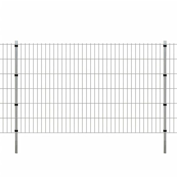 vidaXL Postes de veda&ccedil;&atilde;o 20 pcs 170 cm a&ccedil;o galvanizado prateado