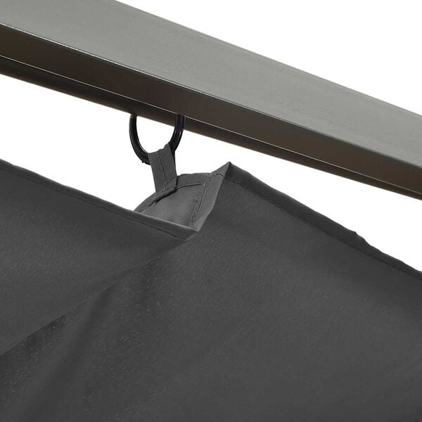 vidaXL P&eacute;rgola com toldo retr&aacute;til 3x3 m 180 g/m&sup2; a&ccedil;o antracite