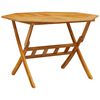 vidaXL Mesa de jardim dobr&aacute;vel &Oslash;110x75 cm madeira de ac&aacute;cia maci&ccedil;a