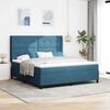 vidaXL Cama Box com cabeceira Azul 180 x 200 cm Veludo