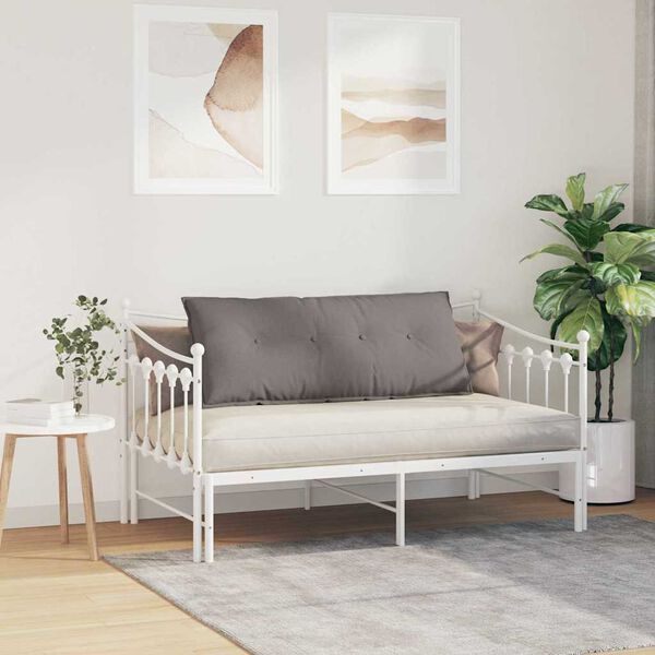 vidaXL Travesseiro para Costas Cinzento-acastanhado 120 x 19 x 50 cm