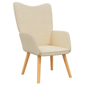 vidaXL Cadeira de descanso tecido cor creme