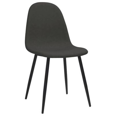vidaXL Cadeiras de jantar 2 pcs couro artificial preto