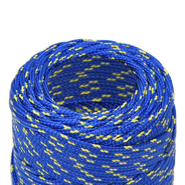 vidaXL Corda de barco 2 mm 500 m polipropileno azul