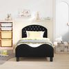 vidaXL Estrutura de Cama Infantil com Cabeceira Preto 80 x 160 cm