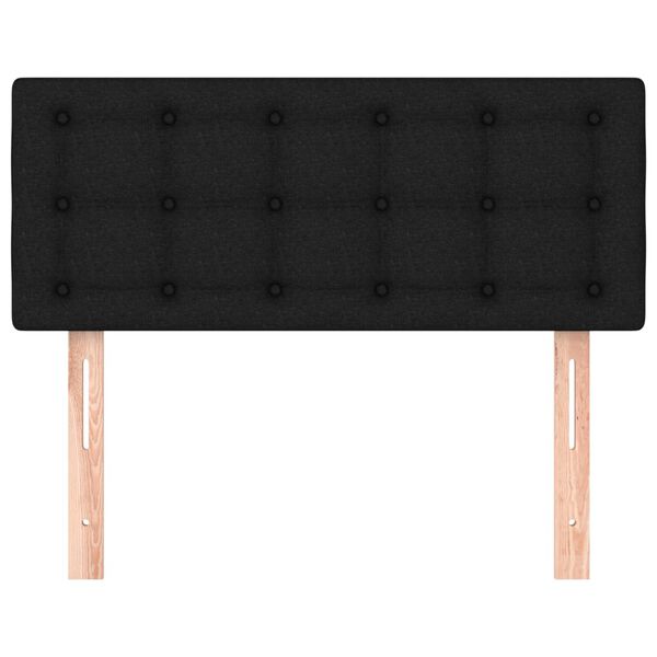 vidaXL Cabeceira de cama tecido 90x5x78/88 cm preto