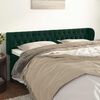 vidaXL Cabeceira de cama c/ abas veludo 203x23x78/88cm verde-escuro