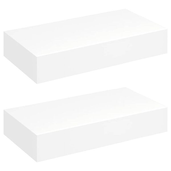 Prateleira de parede c/ 1 gaveta para livros/DVD MDF branco