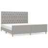 vidaXL Estrutura de cama sem colch&atilde;o 160x200 cm tecido cinzento-claro