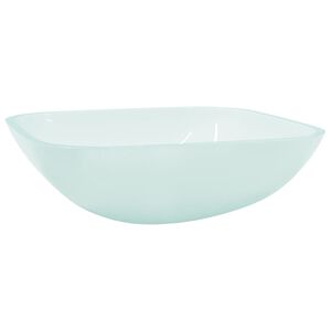 vidaXL Lavat&oacute;rio 42x42x14 cm vidro fosco