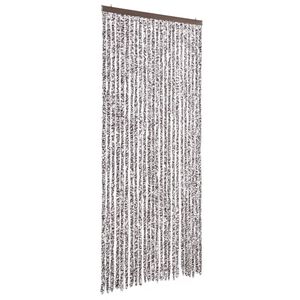 vidaXL Cortina anti-insetos 100x220 cm chenille castanho e bege