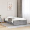 vidaXL Estrutura cama 100x200 cm derivados de madeira cinzento sonoma