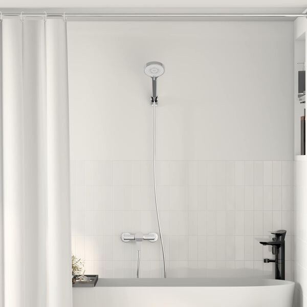 vidaXL Conjunto de Cabe&ccedil;a de Chuveiro Chrome G 1 / 2 polegadas Lat&atilde;o