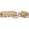 vidaXL Conjunto de Sof&aacute;s para Exterior 8 pcs Natural e Bege