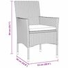 vidaXL Conjunto de Jantar para Jardim 5 pcs Bege Rattan Sint&eacute;tico