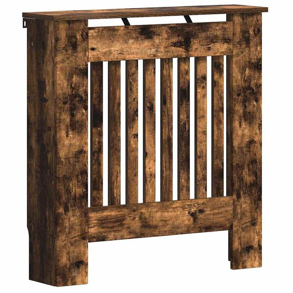 vidaXL Capa de Radiador Carvalho Defumado 78 x 19 x 81,5 cm