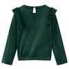 Blusa para crian&ccedil;a com folhos verde-escuro 104