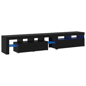 vidaXL Gabinete para TV 2 pcs Carvalho Preto 230 x 36,5 x 40 cm