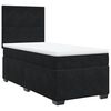 vidaXL Cama com molas/colch&atilde;o 100x200 cm veludo preto