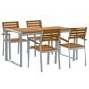 vidaXL Conjunto de Jantar para Jardim 5 unid. Cinzeto