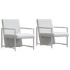 vidaXL Poltronas com estrutura cromada 2 pcs couro artificial branco