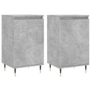 vidaXL Aparadores 2 pcs 40x35x70 cm derivados de madeira cinza cimento