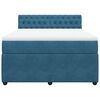 vidaXL Cama boxspring com colch&atilde;o 140x190 cm veludo azul
