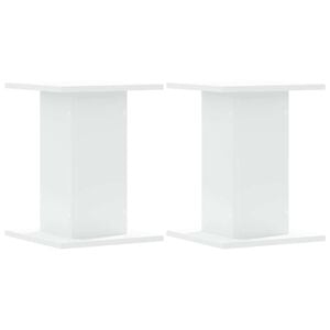 vidaXL Suportes de colunas 2 pcs 30x30x40 cm derivados madeira branco
