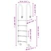 vidaXL Escada de piscina 54x38x211 cm aço inoxidável 304