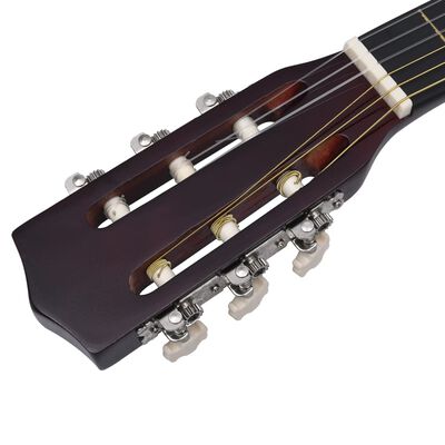 vidaXL Guitarra clássica iniciantes/crianças 3/4 36" madeira de tilia