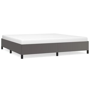 vidaXL Estrutura de cama 200x200cm couro artificial cinzento