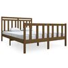 vidaXL Estrutura de cama 140x190 cm madeira maci&ccedil;a castanho-mel