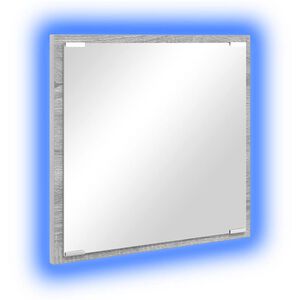 vidaXL Espelho de banheiro LED Cinza Sonoma 40 x 37 x 8.5 cm