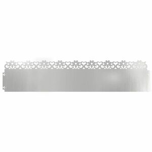 vidaXL Delimitadores de relvado 10 unid. 103 x 0,05 x 22 cm Prateado