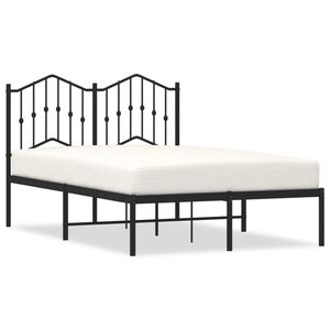 vidaXL Estrutura de cama com cabeceira 120x190 cm metal preto