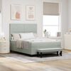 vidaXL Cama Box com colch&atilde;o Cinzento-claro 160 x 200 cm Veludo