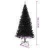 vidaXL &Aacute;rvore de Natal com 300 LEDs com suporte Preto 180 cm PVC