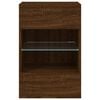 vidaXL M&oacute;vel parede p/ TV c/ luzes LED 40x30x60,5cm carvalho castanho