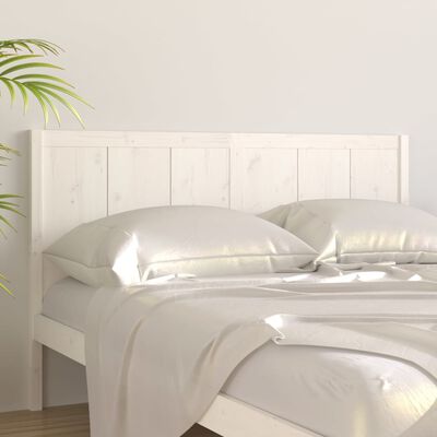 vidaXL Cabeceira de cama 185,5x4x100 cm madeira de pinho maciça branco