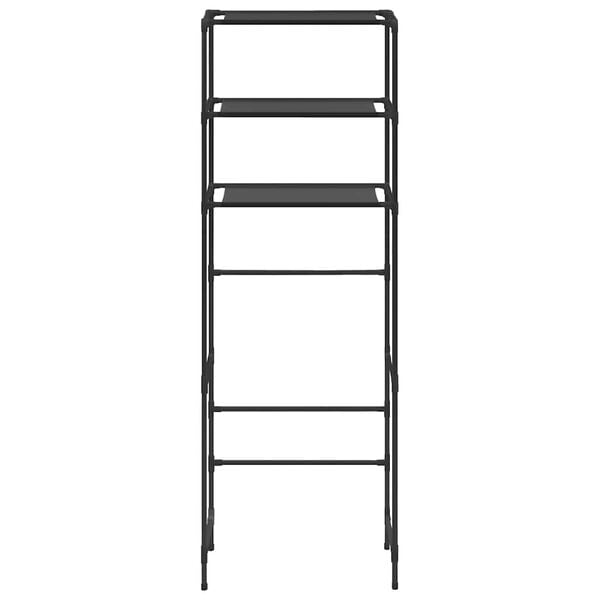 vidaXL Estante com 3 prateleiras p/ casa de banho 53x28x169 cm preto