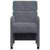 vidaXL Cadeiras de Jantar com Rodas 2 pcs Cinzento escuro Veludo