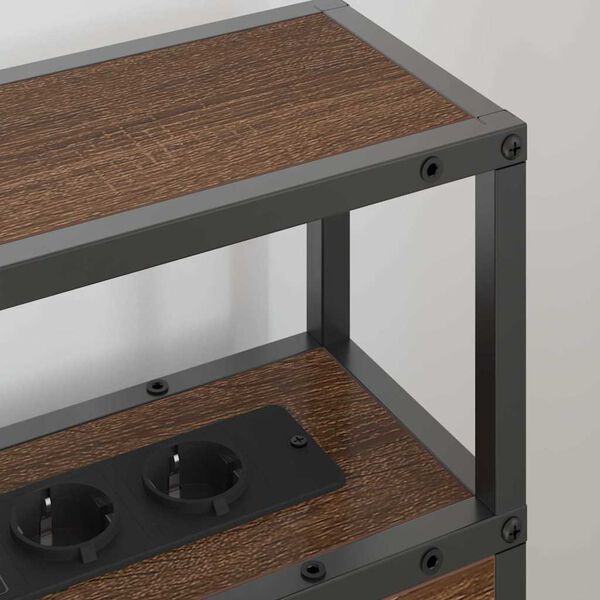 vidaXL Cabeceira de armazenamento Carvalho castanho 75 cm