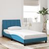 vidaXL Estrutura de cama sem colch&atilde;o Hanko 100x200 cm veludo azul