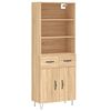 vidaXL Arm&aacute;rio alto 69,5x34x180 cm derivados de madeira cor sonoma