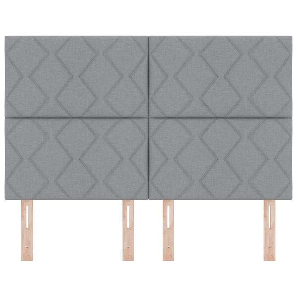 vidaXL Cabeceira Cinzento-claro 160 cm tecido